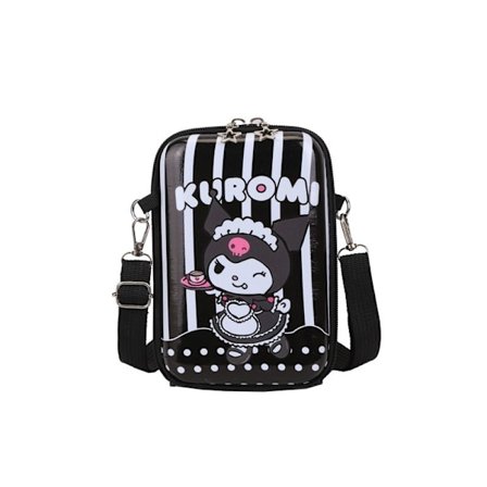 Sanrio Kuromi Messenger Bag för Dam, Anime Hårdskalsväska
