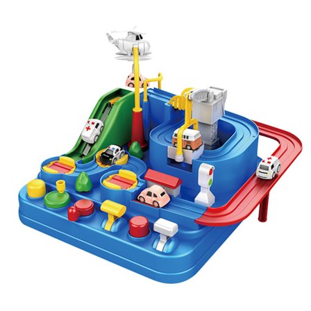 Baby Car Adventure Game Manuell Rail Train Track Toys For Barn