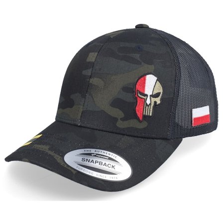 Army Head - Camo trucker Gorra - Poland Army Skull Multicam Black Trucker @ Hatstore