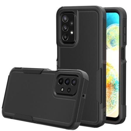 Xhy Samsung Galaxy A23 5G Case med skärmskydd Militärklass Dubbellager Drop Resistant Hållbar för Galaxy A23 5G telefon - Vit Grå black