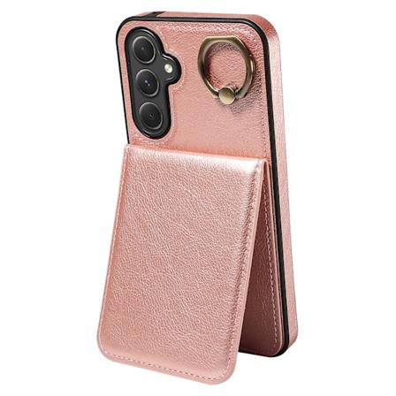 Kortholder Anti-fall Skal Pu Läder+tpu Skal Etui Til Samsung Galaxy A54 5g Rose Gold