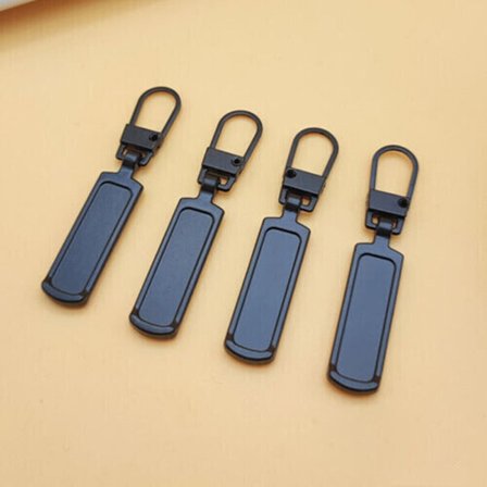10X Zipper Fixer Reparation Pull Tab Kit Väskor Ersättningsgjuten Slider Fix Puller, Svart