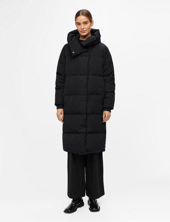 Object Objlouise Long Down Jacket - Black - M