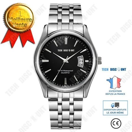 Klocka - TECH DISCOUNT - TD Mode - Stål - Vattentät 30m - Elegant Stil