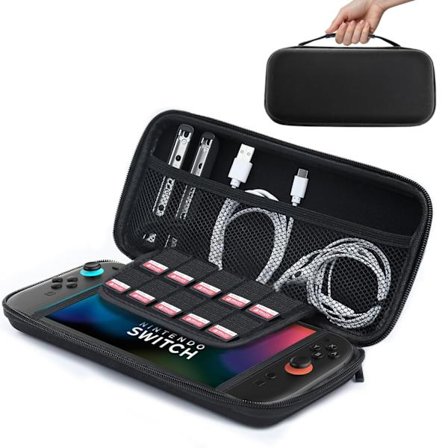 Kantolaukku Nintendo Switch 2:lle [7,9''] Suojaava kova kuori kannettava matkakantolaukku Switch-konsolille ja lisävarusteille