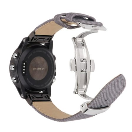 Garmin Fenix 5S/6/7X/3HR Snabbväxlingsarmband i Canvas - 20mm