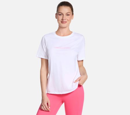 Skechers, Pace Short Sleeve Tee, L, Hvid, Dame