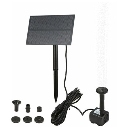 Soldrevet fuglebadfontene med panel DIY fuglebad veggmontert nedsenkbar vannpumpe plug-in fjellpumpe for akvarium hage basseng akvarium