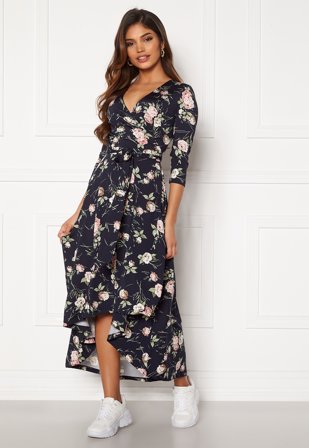 Chiara Forthi Tara 3/4 Sleeve Highlow Dress Dark navy / Floral Klær