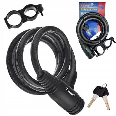 Cykellås TONYSKY 150x10 Kabel med Nyckel