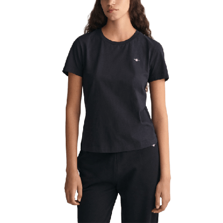 GANT REG SHIELD SS T-SHIRT Skjortor Dam Svart XXL
