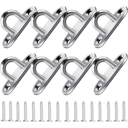 Ruostumattomasta teräksestä valmistettu koukku (8 kpl) - Raskaaseen käyttöön tarkoitettu seinäteline (5x2cm) - U