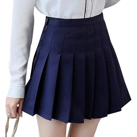Flickor Kvinnor Hög Midja Plisserad Skater Tenniskjol Skoluniform Kjolar Med Foder Shorts-b XL