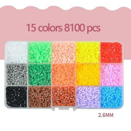 2,6 mm 24/48 färger Hama pärlor Utbildning Strykpärlor 3D pussel Pärlor Strykningsgaranti perler Smältpärlor diy leksak miangas(8100st)