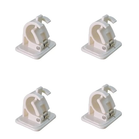 4-pakning justerbar gardinstang klemmer stanglignende hengende klemmer gardinstang hengende stativer klebrig kroker dusj gardin stang