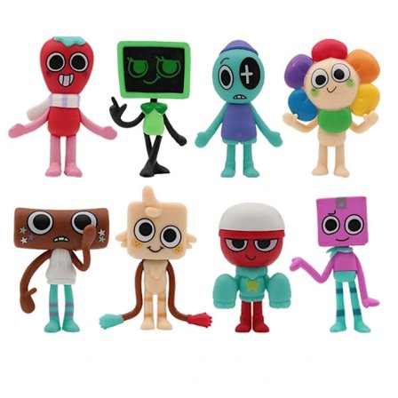 8 Dandy's World figurer tegneserie spill dukker modell kakedekorasjoner [co]