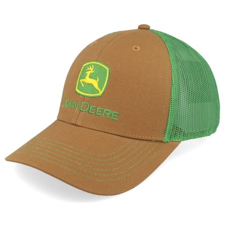 John Deere - Current Embroidery Green/Brown Trucker Trucker Brown Cap - @ Hatstore