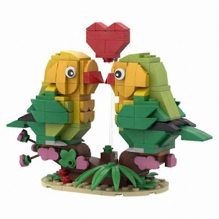 Lovebird Byggesæt, Perfekt Gave til Valentinsdag eller Enhver Særlig Lejlighed, Egnet til Aldre 8 og Opefter[D]