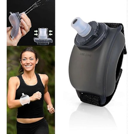 Kannettava rannevesipullo, ranteessa pidettävä vesipullo, handsfree-silikonivesipullo ranteessa, 200 ml, tiivis juomapullo juoksuun F (FMY)