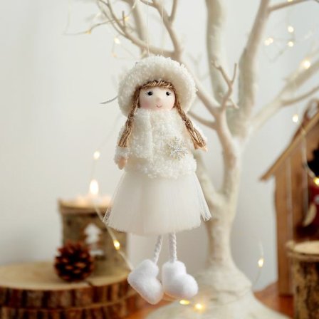 Ängelprydnad för julfest - Plyschdocka hängen med Ha