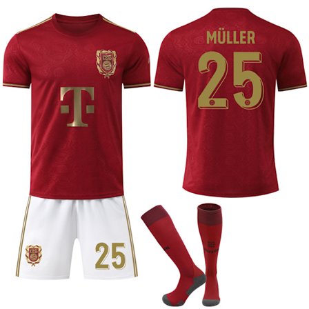2025-2026 Bayern München 125 års jubilæumsudgave Trøjer Børn Voksen Fodboldtrøje Med Strømper
