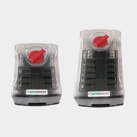 Držák pojistek Oceanflex, pro 12 plochých pojistek, se zemnicí svorkovnicí, 32 V DC, 100 A