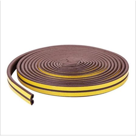 (Brun) D-Profil Tætningsliste, Dør- og Vinduefugemasse med Stærk