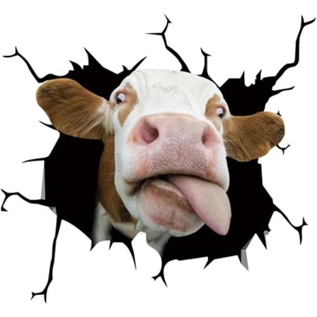 4 stk. bilsimuleringsdyr-klistermærke, 3D sjove dyreklistermærker bilkarosserikradsemærker til biler