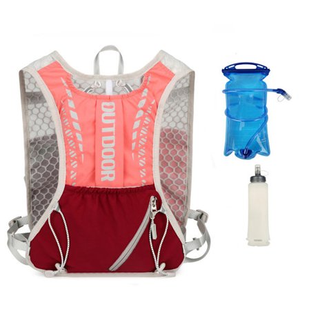 Vandringsryggsäck med 1,5L vattenblåsa och 500ml vattenflaska, hydrering, lätt och justerbar maratonutrustning för terränglöpning