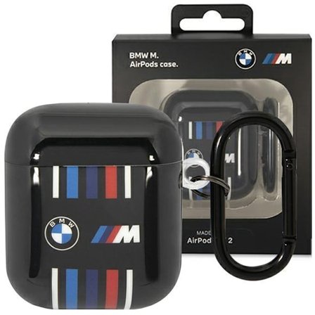 BMW BMA222SWTK-deksel for AirPods 1/2 - svarte, flerfargede linjer
