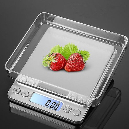 500g/0,01g Precisionsvåg, Köksvåg/Fickvåg/Smyckesvåg, Högprecisions Elektronisk Våg, Bakgrundsbelyst LCD-display, Tara & Pcs Funktion, Med