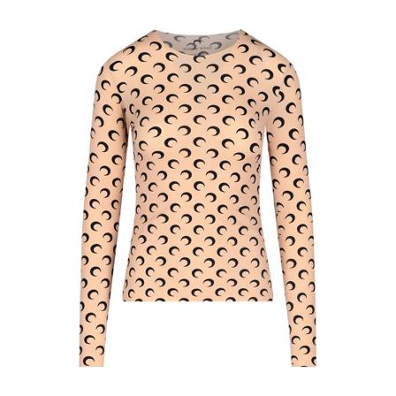 Marine Serre Long Sleeve Tops Pink, Dame