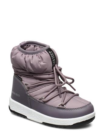 Mb M.boot We Jr Girl Low Nylon Wp Vinterkängor Med Snörning Lila Moon Boot