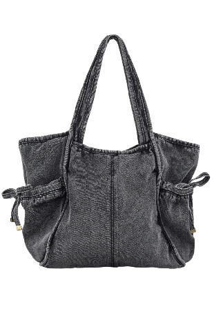 Becksöndergaard Washed Denima Laurel Bag Väskor & plånböcker Dam Grå 34 x 30 cm