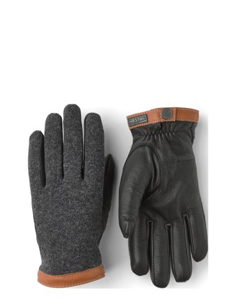 Hestra | Deerskin Wool Tricot Charcoal/Black | 11