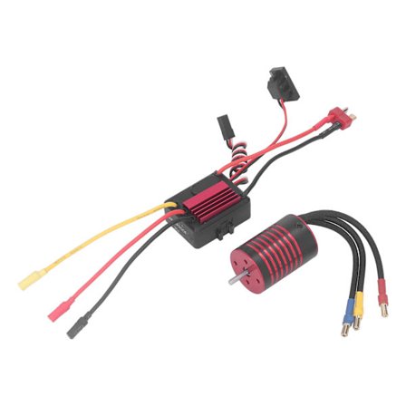 Motor ESC-sett 2838 Børsteløs Motor og 35A Børsteløs ESC Erstatning for 1/14 1/16 RC Bil Rød 3700KV