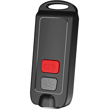 130dB Personlig Sikkerhedsalarm, Sort, Genopladelig Selvforsvarsalarm