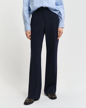 GANT Damen Slim Fit Slacks mit Schlag (42) Marineblau