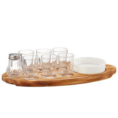 Dorre Shonta shotbræt m. 6 glas inkl. saltkar & skål | KitchenOne