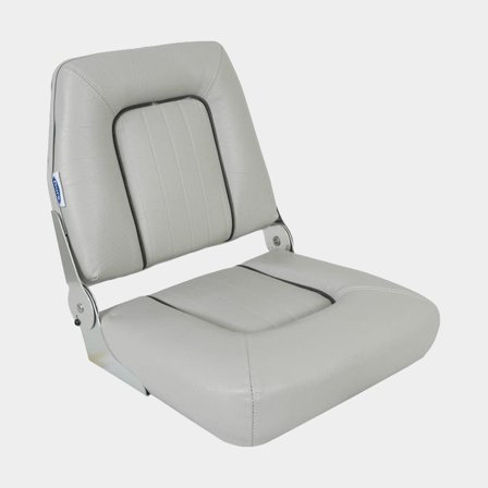 Folding boat seat ESM Standard, 48 x 42 x 38 cm, light grey with dark grey details