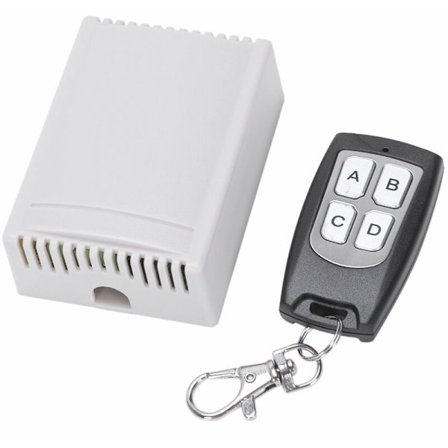 DC 12V 4-kanals RF 200M trådløs fjernkontrollbryter sender + mottaker