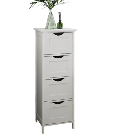 Rootz Side Cabinet 4 Drawer Unit - Badrumslagring - Arrangör - Funktionell design - 30 cm x 82 cm x 30 cm