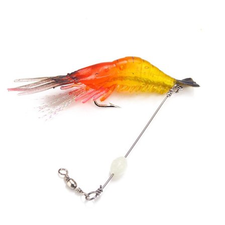 3 stk lysende perle reker agn synkende mykt lokke 1 1