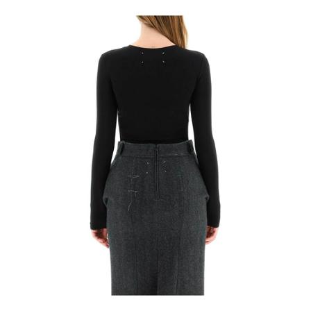 Maison Margiela Long Sleeve Tops Sort, Dame