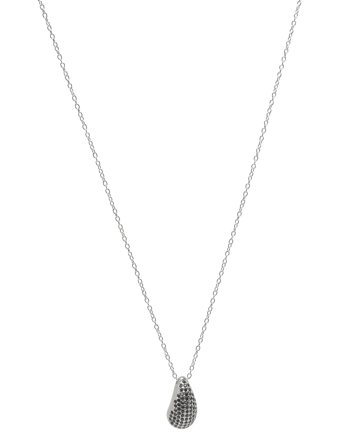 Bud to rose | Drop Crystal Necklace Black/Silver | ONE SIZE