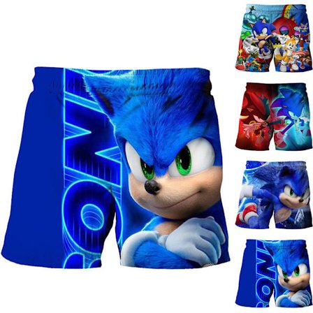 Lasten poikien 3D Sonic the Hedgehog uimashortsit uimahousut rantauimashortsit BB B