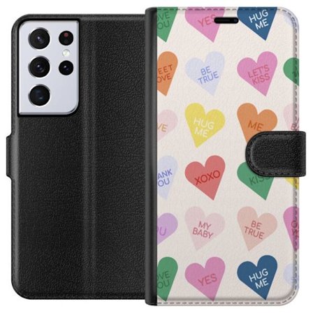 Kompatibel Tegnebogsetui til Samsung Samsung Galaxy S21 Ultra 5G GodteHjerter