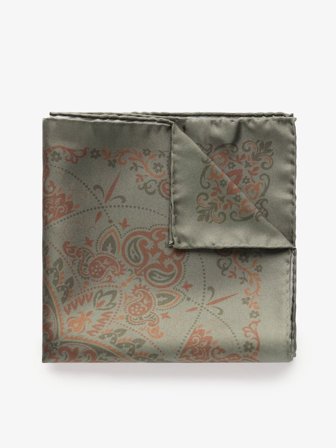 John Henric Men's Grünes Einstecktuch Size Onesize