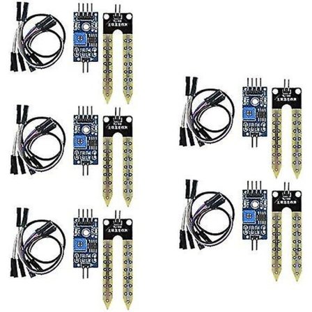 5 stk. Jordhygrometer Fugtighed Detektion Vandsensor Modul Yl-69 Sensor Og Hc-38 Modul Til Arduino