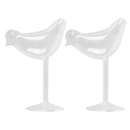 2 stk. 150ml Kreative Fugleformede Cocktailglas Personlige Molekylære Røgede Glas Fan